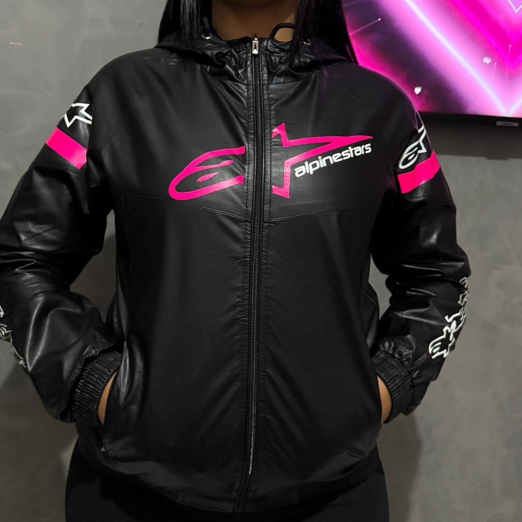 Jaqueta Feminina Corinho Impermeável Importada Forrada Telinha Estilo Motociclista em Oferta na Shopee