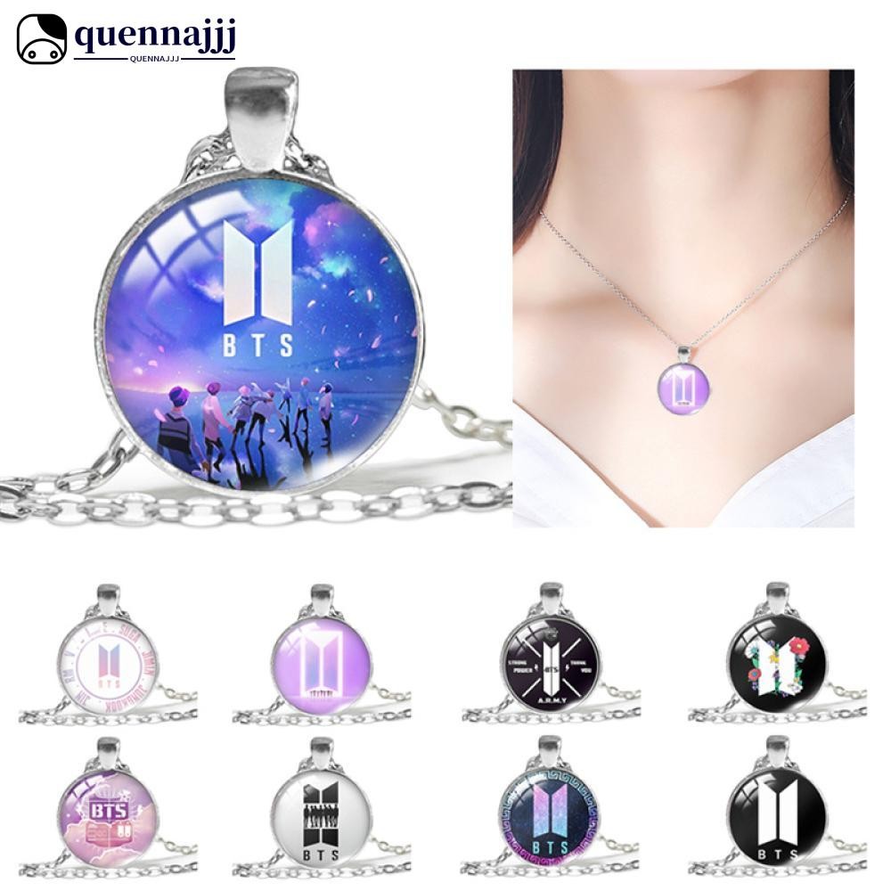 QUENNA KPOP Bangtan Meninos BTS Liga Colar Pingente Feminino Masculino Jóias Presente M9P3