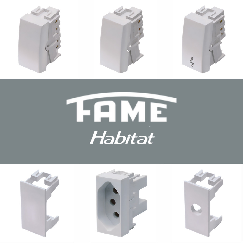 Módulo Interruptor e Tomada Fame Habitat