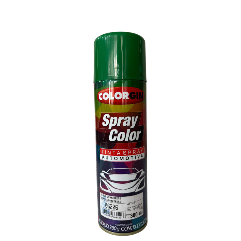 TINTA AUTOMOTIVA SPRAY COLORGIN COR VERDE JOHN DEERE 300 ML