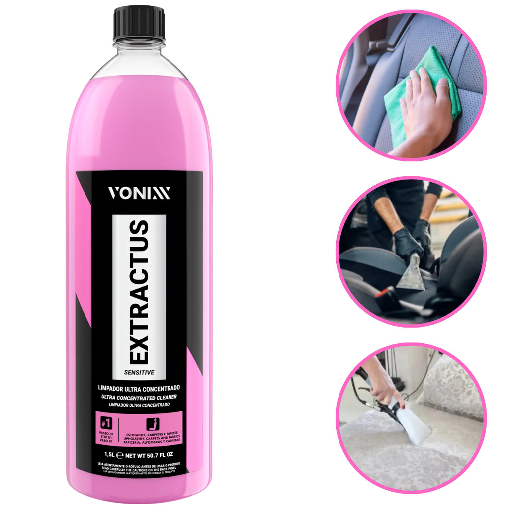 Extractus Sensitive Limpador Ultra Concentrado Para Tecidos Delicados e de Fibras Naturais Vonixx 1,5l