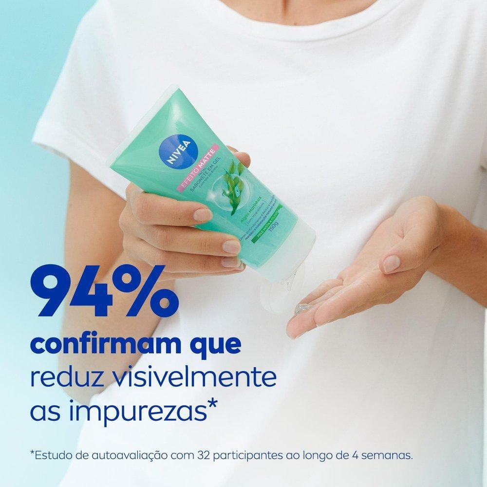 SABONETE FACIAL EM GEL EFEITO MATTE NIVEA ALGAS MARINHAS 150G — imagem 2 de 2