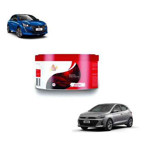 Aromatizante Gel 60g Sun Car Morango P/ Carro Longa Duração