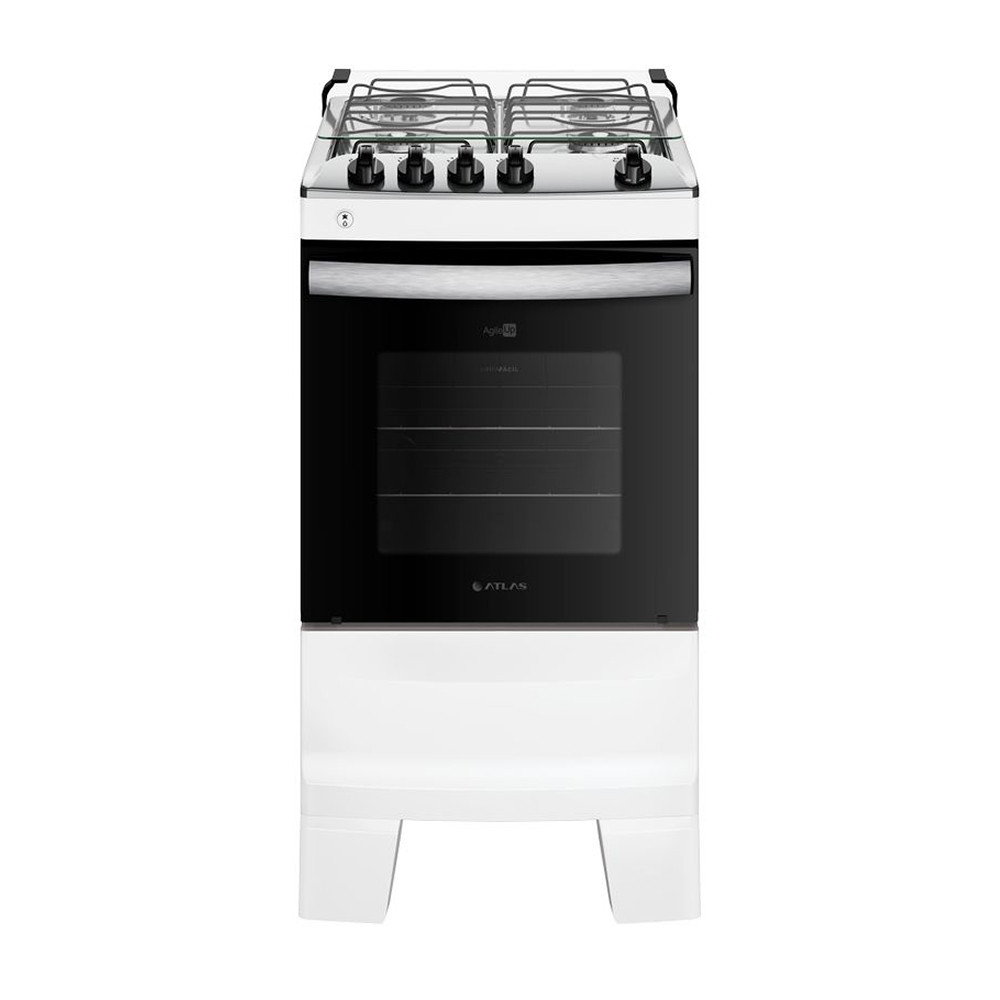 Fogão 4 Bocas Atlas Agile Up com Mesa Inox e Acendimento Automatico Branco Bivolt em Oferta na Shopee