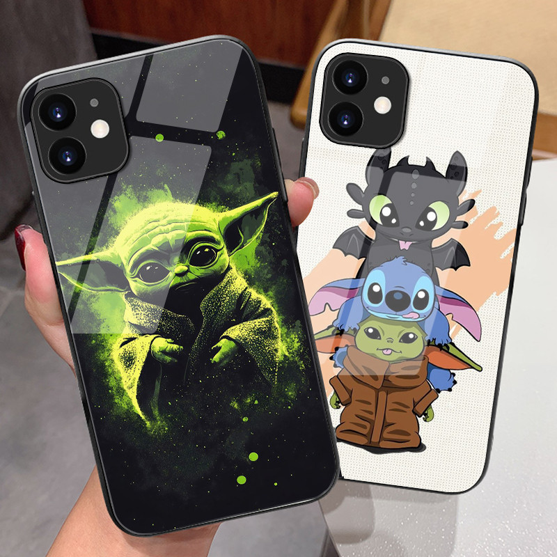 star wars yoda 02 Capa De Telefone De Vidro Para iPhone 17 Air 16 Pro Max 16e 15 14 13 12 11