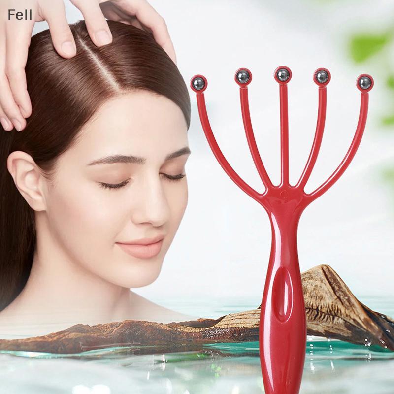 [Fel] Conta Magnética De Cinco Garras Portátil Cabeça Massageador De Couro Cabeludo Neb Relax SPA Cuidados Com Os Cabelo