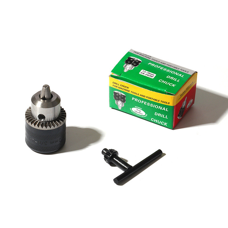 Mandril de furadeira manual 1.5-10mm 3/8-24UNF, mandril de furadeira por atacado, adaptador de chave de impacto elétrica