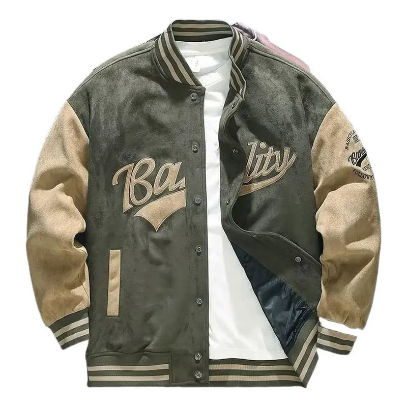 2026 2026 Jaqueta Bomber Masculina De Camurça , Retrô