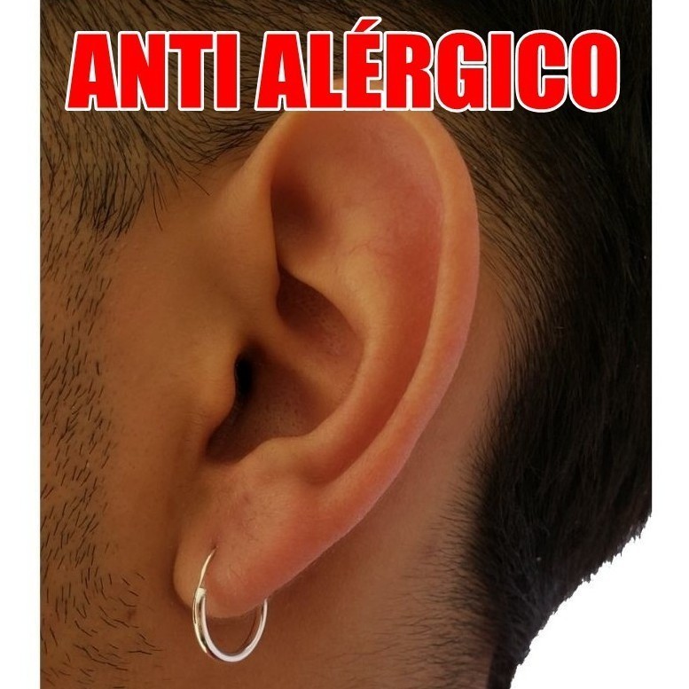 Par de Brincos de Argola Masculino Feminino Infantil Anti Alérgico não fica preto