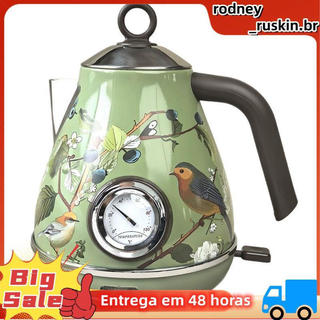 Desligamento Automático 1.7L Retrátil Retro Chaleira Elétrica 1850W Decalques Artesanais 304 Bule De Aço Inoxidável Para