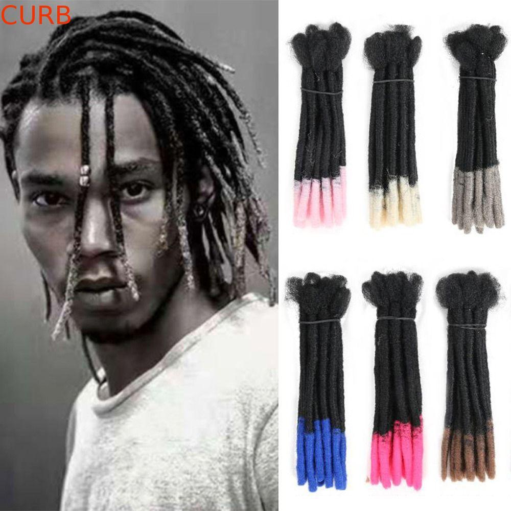 CURB Preto Reggae Peruca Tranças De Cabelo Sintético Extensões Fibra Resistente Ao Calor Feminino Ombre Macio Loira Croc