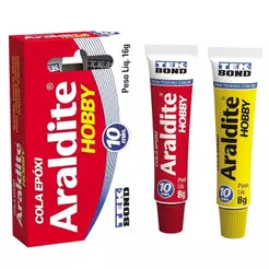Cola Araldite Tekbond Hobby 10 Minutos 16g - Embalagem com 6 Unidades