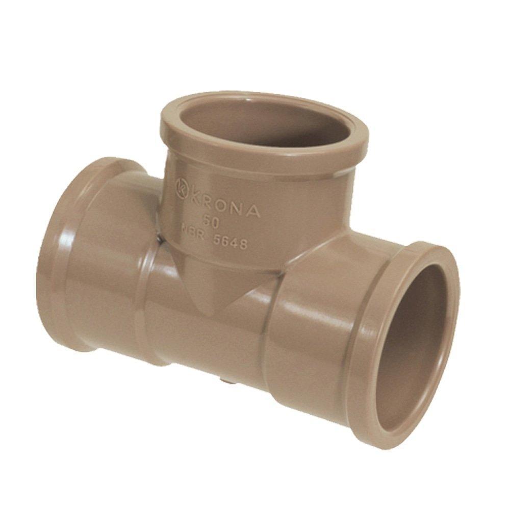 Tee Soldável Krona 50mm - Embalagem com 10 Unidades