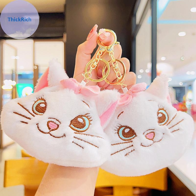 ThickRich Kawaii Disney Marie Gato Moeda Bolsa Dos Desenhos Animados Nova Boneca De Pelúcia Mochila Chaveiro Jóias Pinge