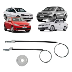 Kit Reparo Vidro Elétrico Cabo Aço Gol Voyage G5 G6 2008 em Diante Dianteira