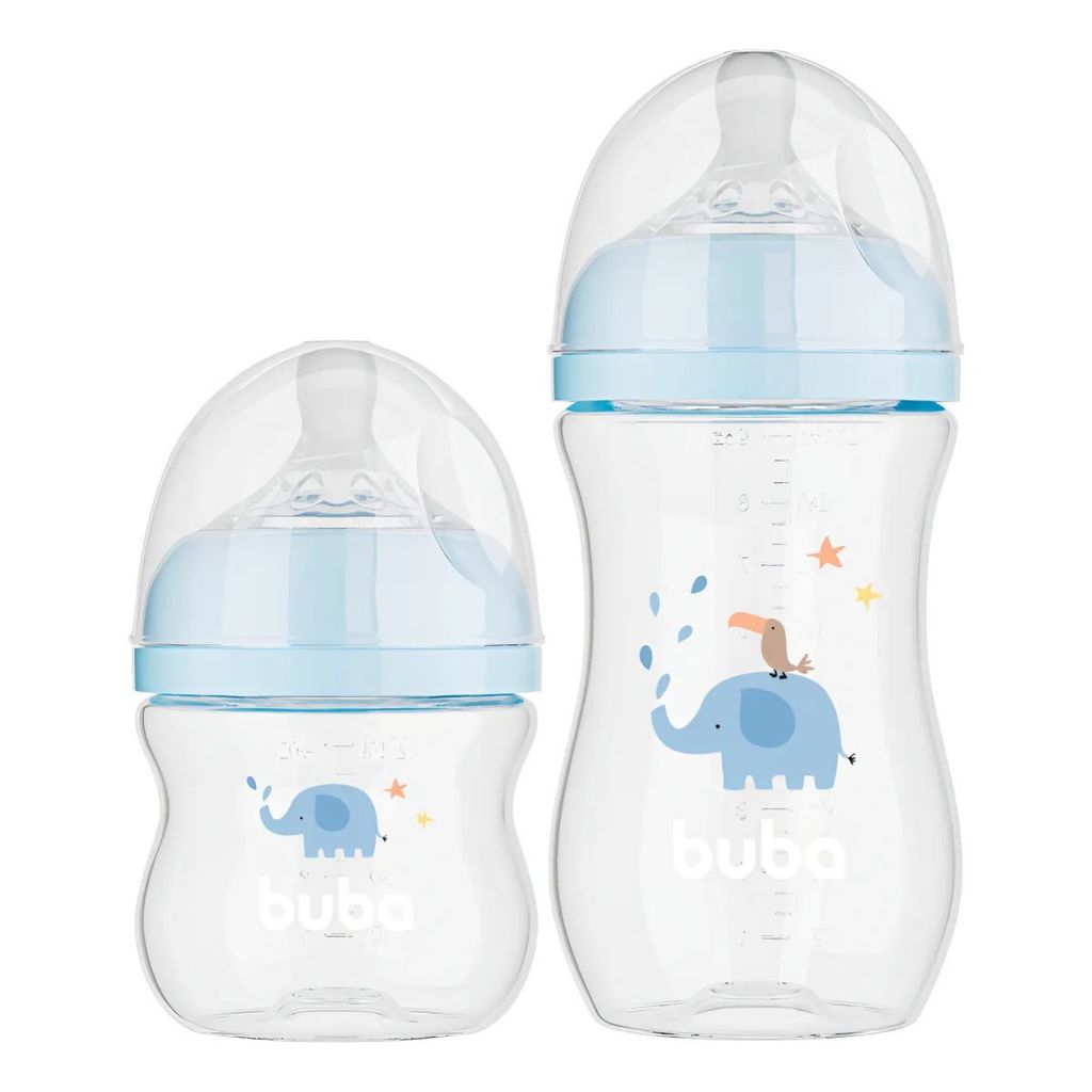 Mamadeiras Easy Flow Elefante Azul - Buba
