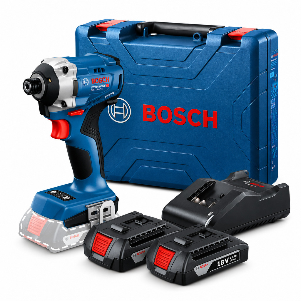 Parafusadeira de Impacto GDR 18V-215 Bosch Brushless 2 Baterias