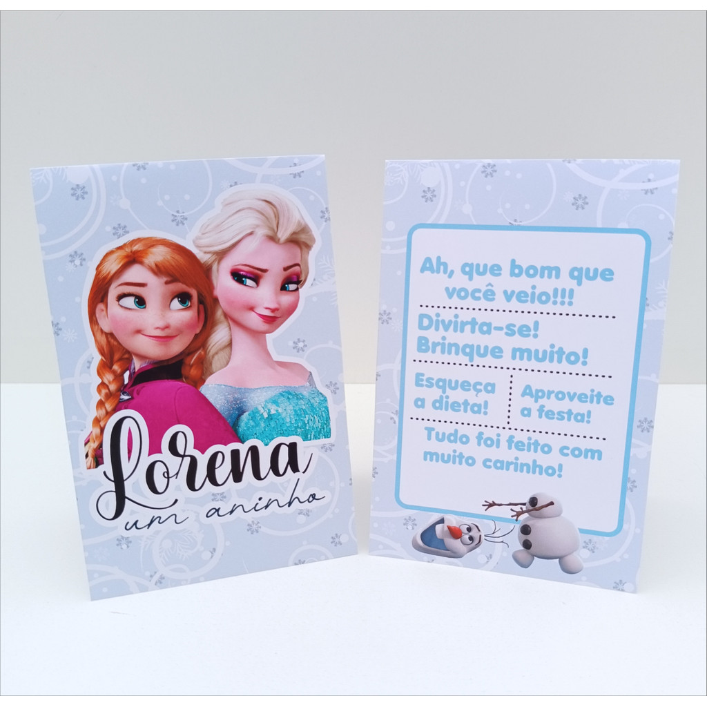 Plaquinha de Agradecimento Frozen l Personalizados l Lembrancinha de Festa l Aniversário
