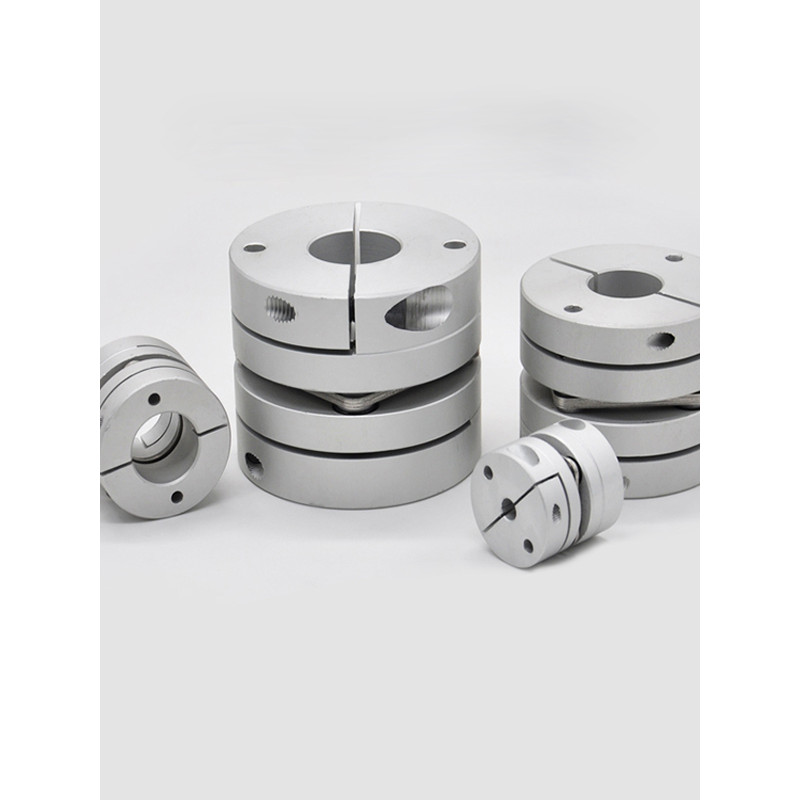 Acoplador de diafragma simples e duplo em liga de alumínio para servo motor, com flange de motor de encoder de diâmetro
