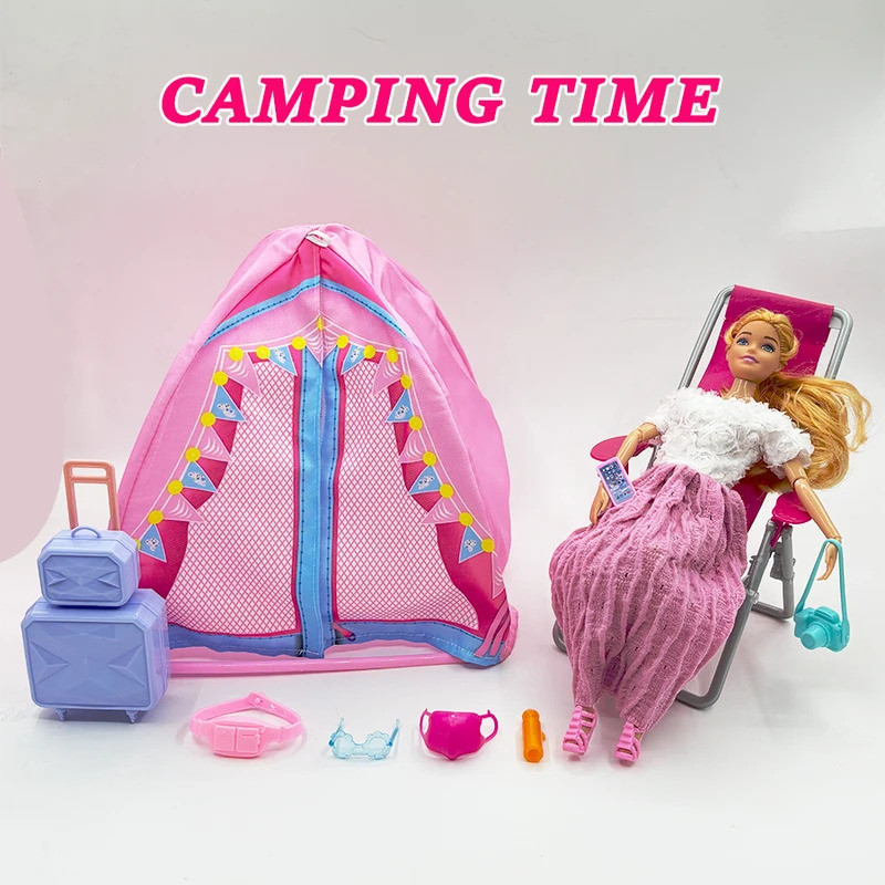 9 Peças de Acessórios para Cadeira de Praia, Tenda, Casa de Brincar, Brinquedos de Camping Divertidos para Crianças, Pre