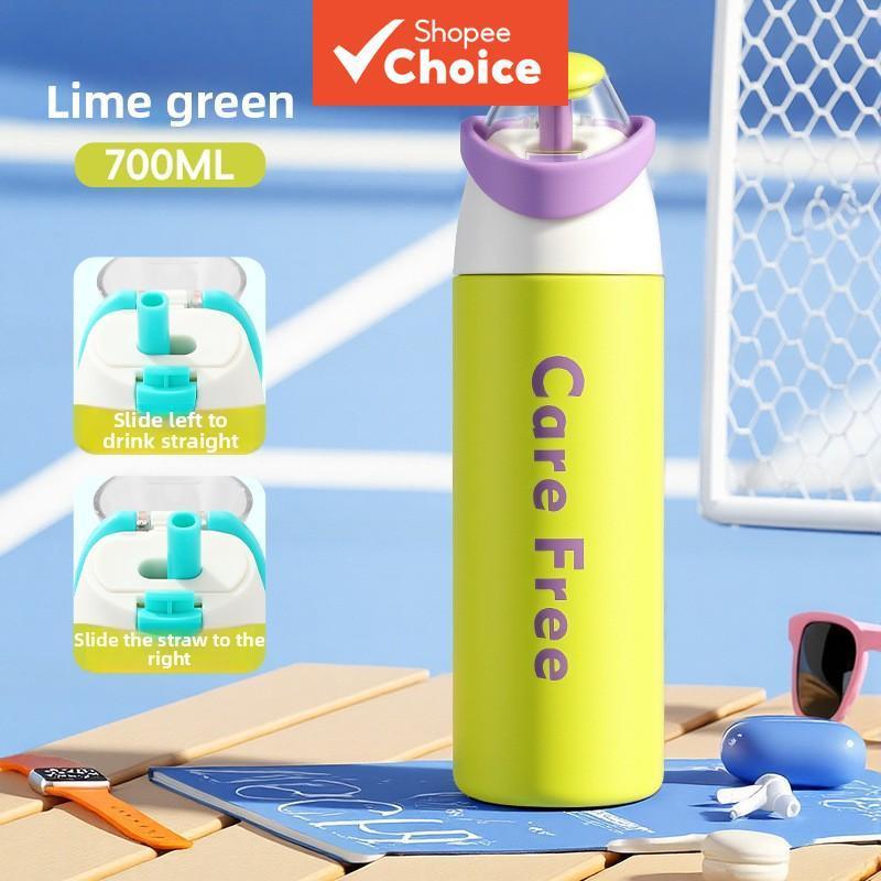 Copo térmico de grande capacidade para homens, copo esportivo para mulheres, copo de canudo estiloso, garrafa de água