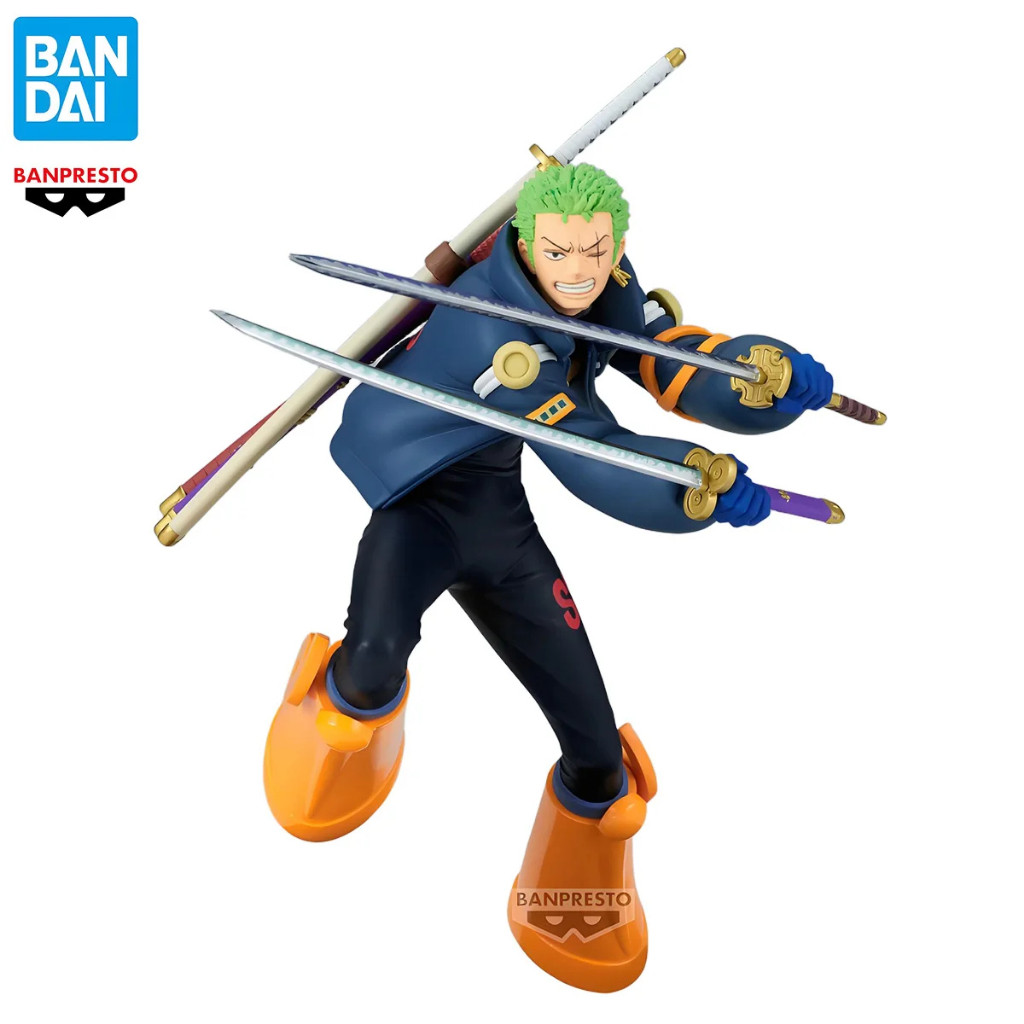 Action Figure Roronoa Zoro - One Piece, Original, BANDAI Banpresto, Battle Record Collection.