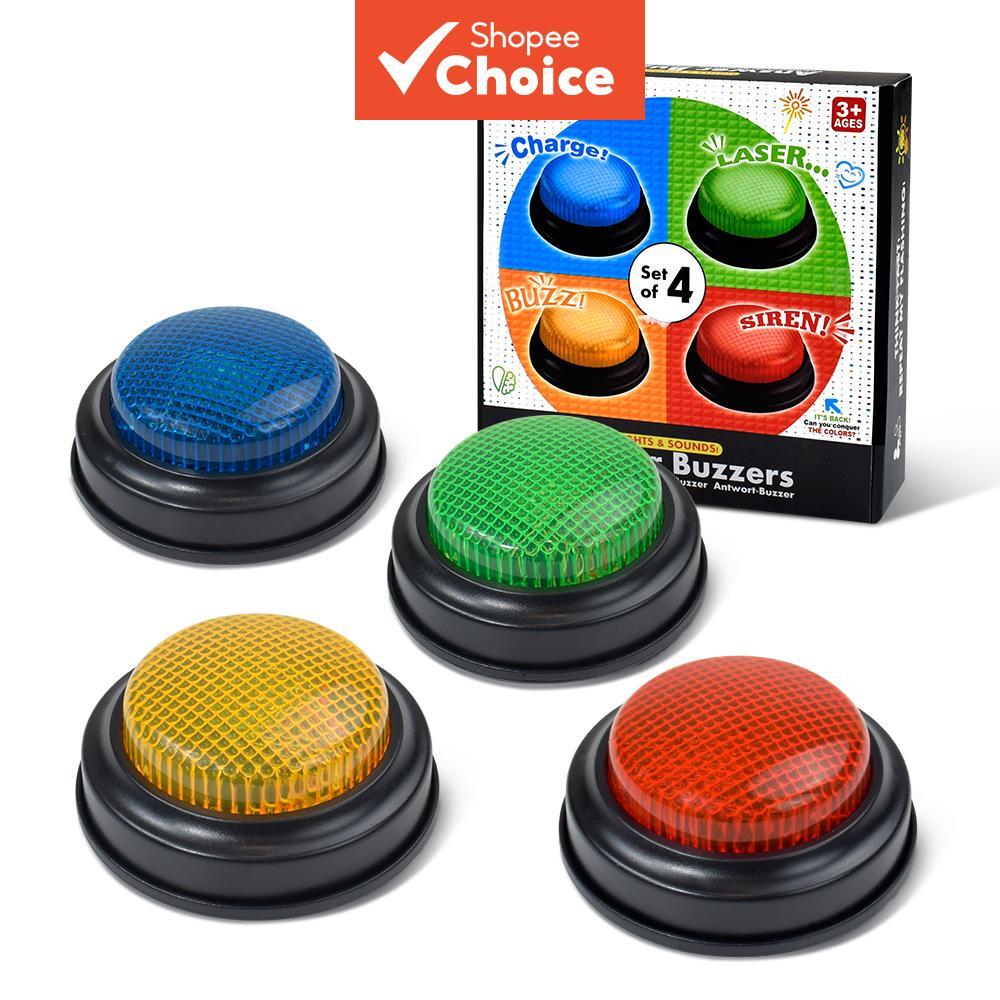 Jogo Divertido e Educacional com Bipe e Luz para Crianças - Resposta Interativa para Quiz e Competição em Sala de Aula