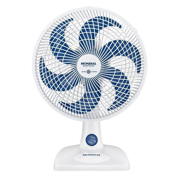 Ventilador De Mesa Mondial VSP-30-B 30cm 6 Pás 127V Preto 3 Velocidades Silencioso Oscilante