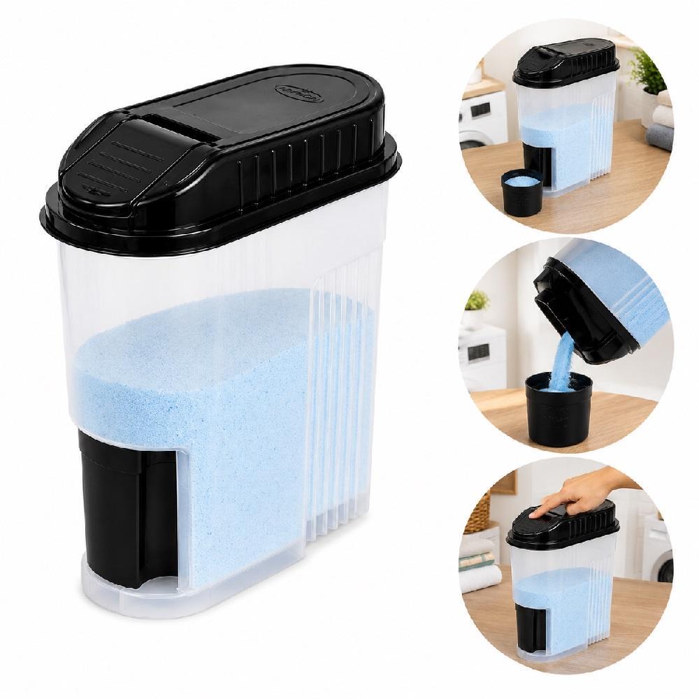 POTE PORTA SABAO EM PO LIQUIDO GRANDE COM DOSADOR TAMPA COPO DISPENSER 2KG ORGANIZADOR LAVANDERIA MULTIUSO AMACIANTE DET