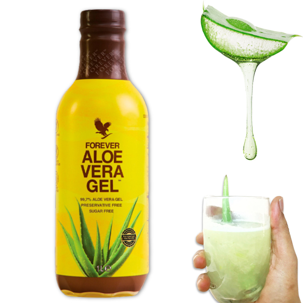 Forever Living Suco de Aloe Vera Gel 1L - Rico em Vitaminas, Livre de Glúten, Vegano