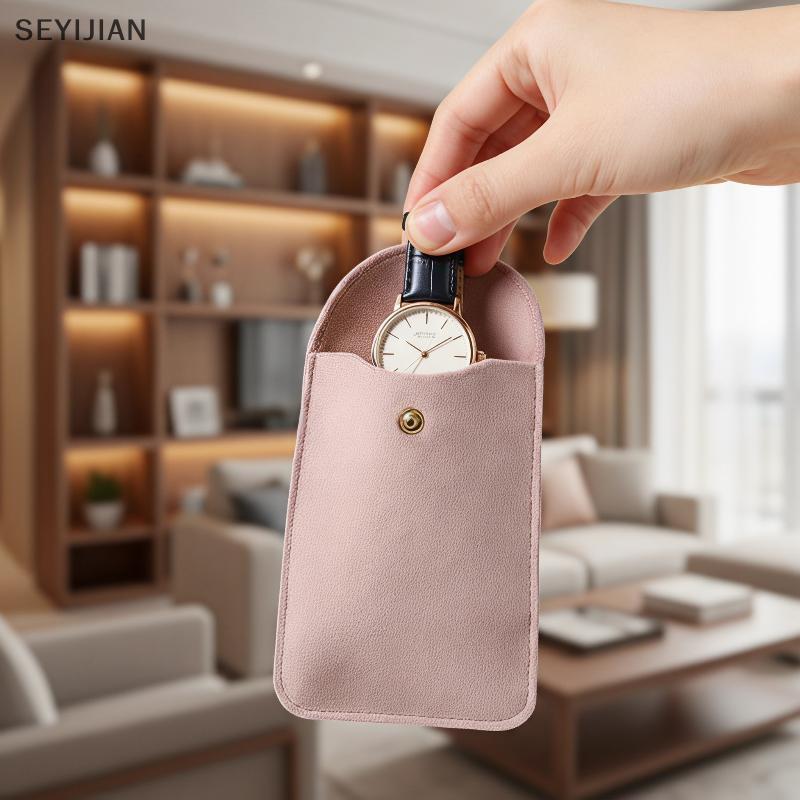 [EYS] Bolsa De Armazenamento De Relógio Portátil Antiarranhões Forro Macio Proteção Para Viagens De Negócios Uso BR