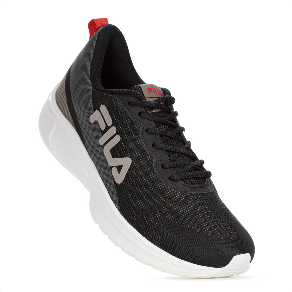 Tênis Fila Vector Preto Branco e Cinza - Masculino