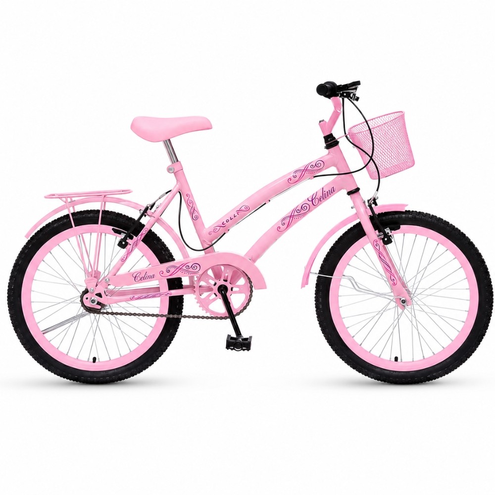 Bicicleta Infantil Celina Aro 20 Com Cestinha E Garupa Colli