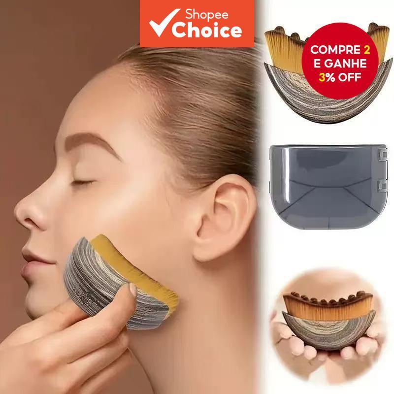  Escova Facial de Contorno Linfático, Ferramenta de Massagem Facial para Afinar o Rosto, Aplicador Corporal para