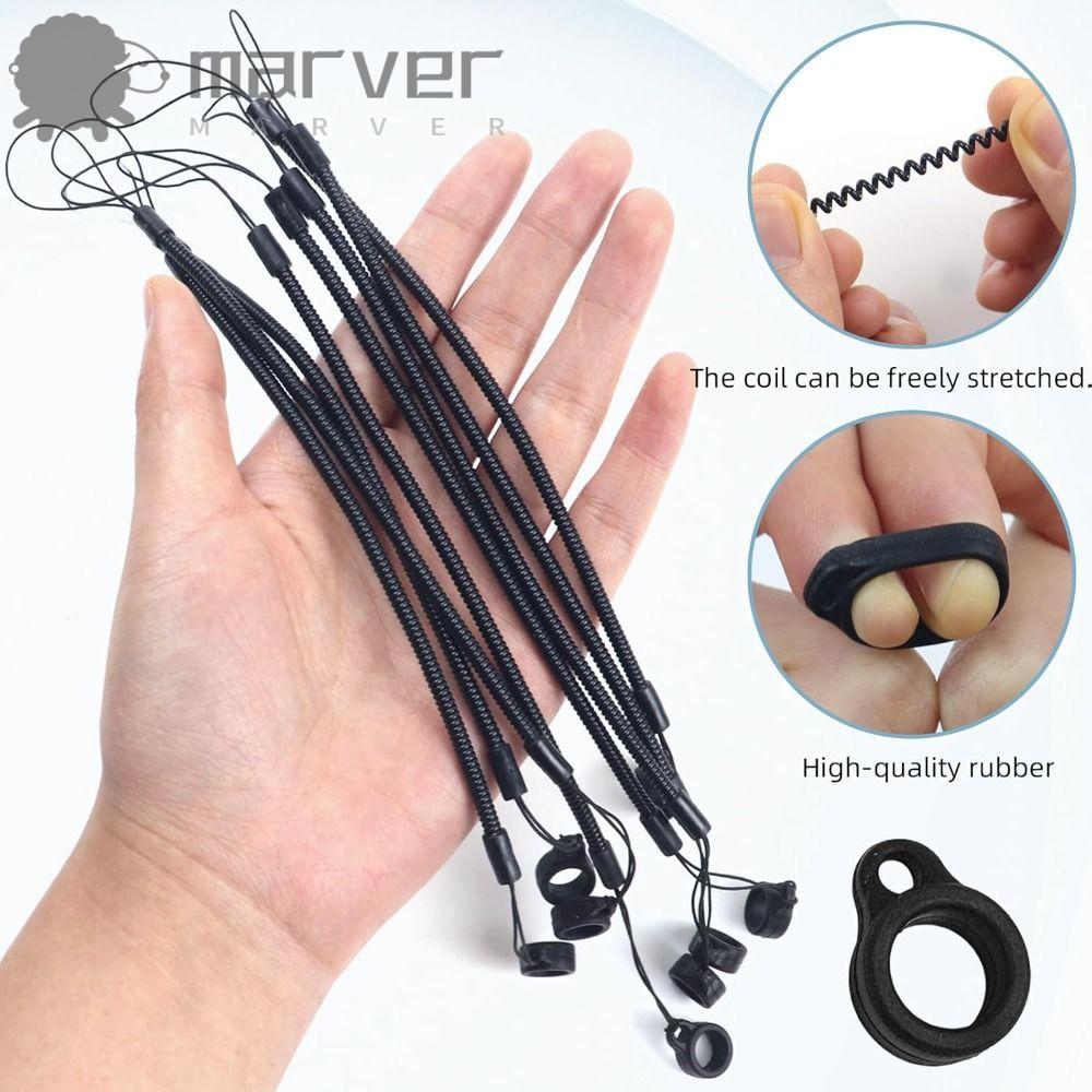 Cordão De Caneta MARVER 5 Peças , Trela Retrátil Anti-Perda , Elástico De 40 Cm De Comprimento Para Escritório