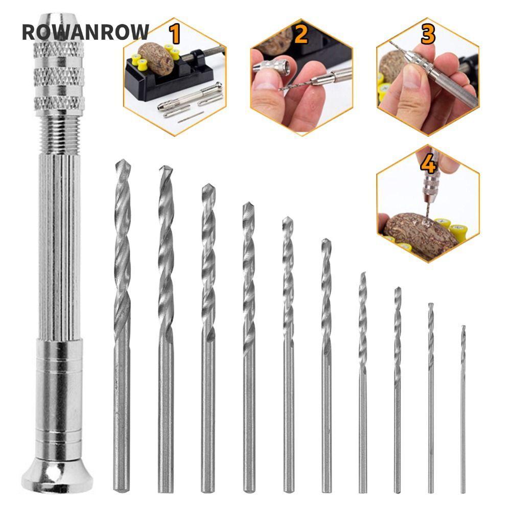 Broca Helicoidal Manual ROWAN , Com Mini Ferramenta De Perfuração De Mandril Sem Chave , Ferramentas Artesanais Para Tra