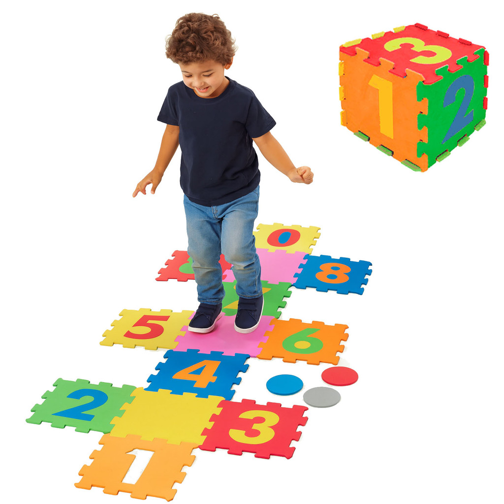 Amarelinha Tapete Eva 16Pçs Infantil Educativo Cores Oferta em Oferta na Shopee