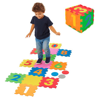 Amarelinha Tapete Eva 16Pçs Infantil Educativo Cores Oferta em Oferta na Shopee