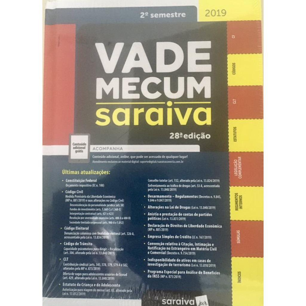 Vade Mecum Saraiva : Tradicional - 28ª edição de 2019