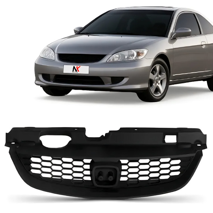 Grade Radiador Dianteira Civic 2004 2005 2006 Coupe Preto em Oferta na Shopee