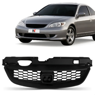 Grade Radiador Dianteira Civic 2004 2005 2006 Coupe Preto em Oferta na Shopee
