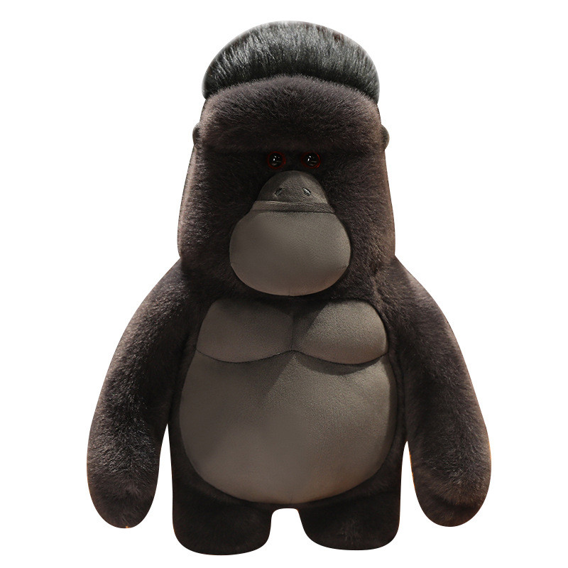 Brinquedo De Pelúcia Gorila Realista Bonito King Kong Macaco Boneca Macio PP Algodão Criativo Animal Plushie Fofinho Abr