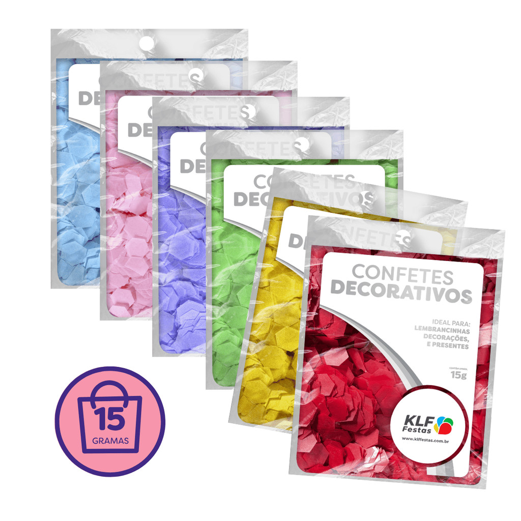 15g - Confete de Seda Decorativo 1cm Sextavado em Oferta na Shopee