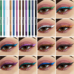 Lápis de Olho CmaaDu Makeup 12 Cores para Sombra Aegyo-sal e Caneta Gel de Olho Caixa Colorida