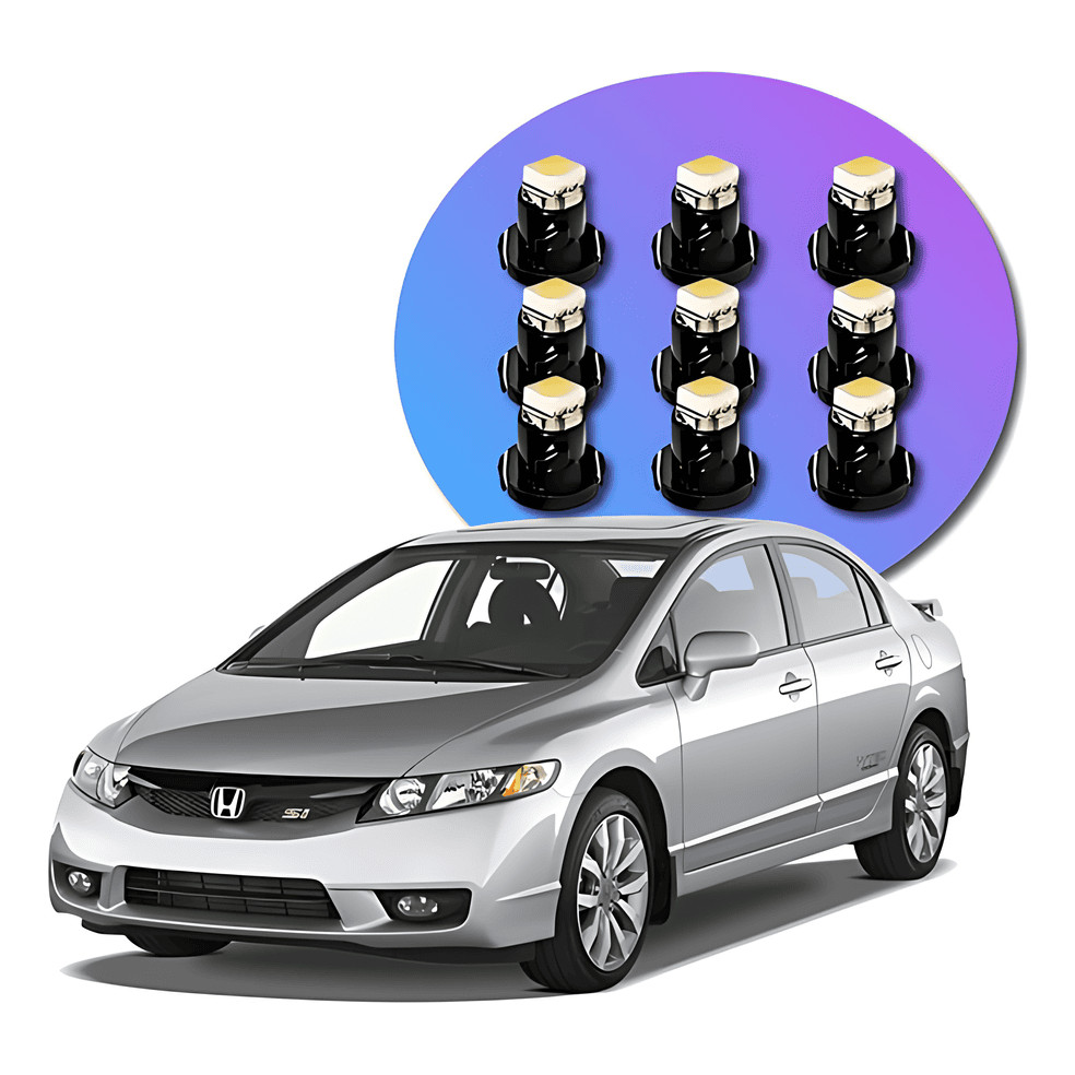 Kit Led Civic 2001 2006 Controle Do Ar Acendedor E Cinzeiro