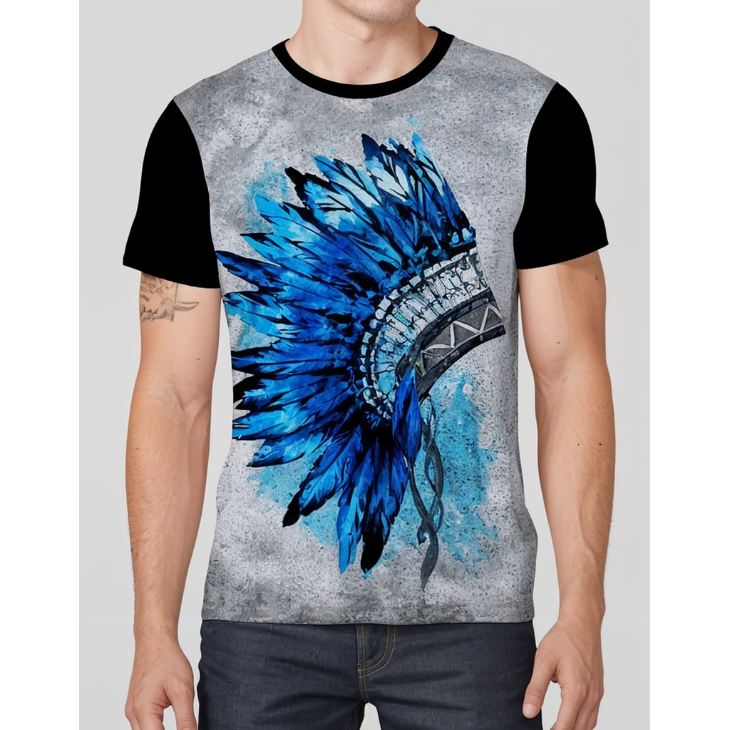 Camiseta Camisa Cacique Cocar Índios Tribo Amazonas Unisex 6