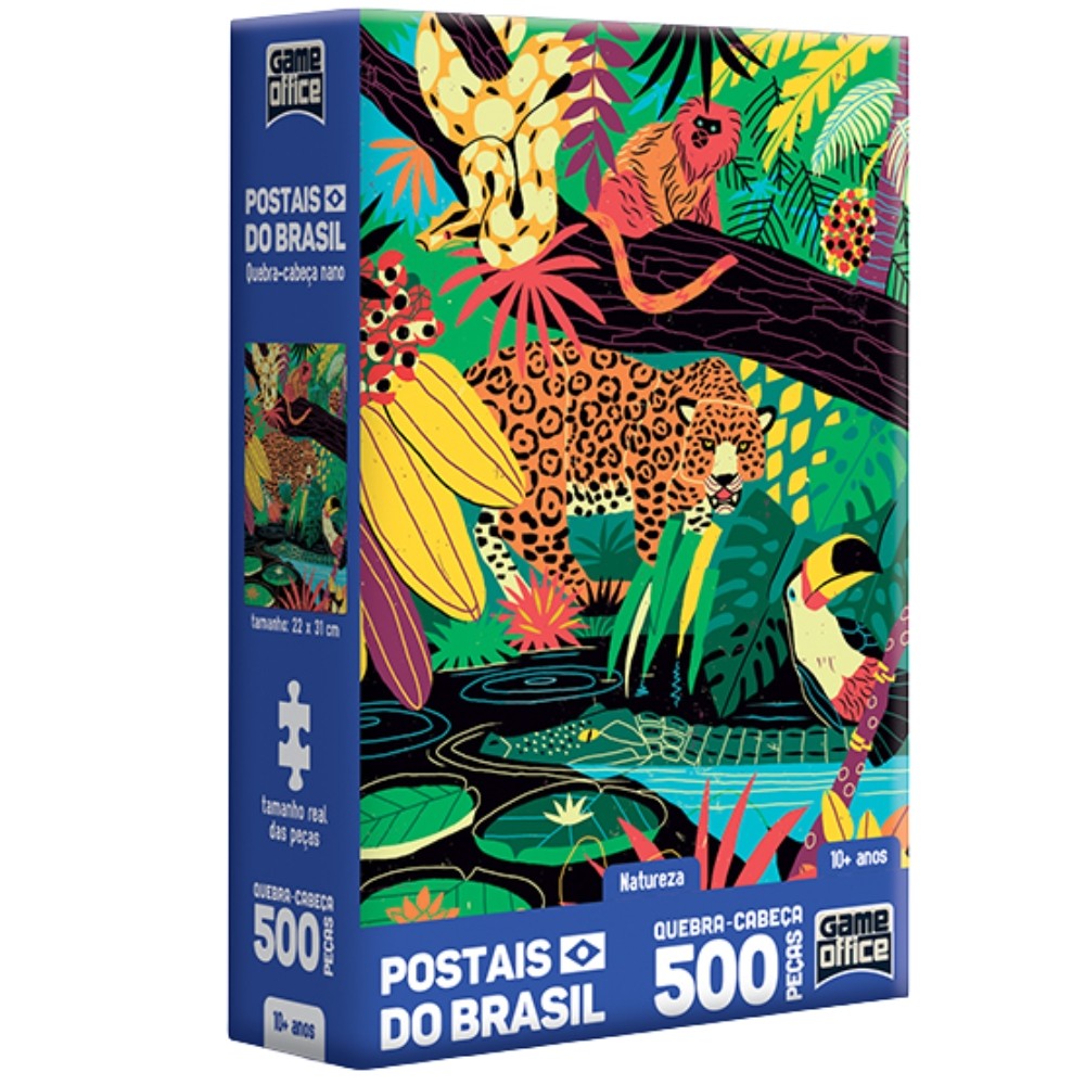 QUEBRA CABEÇA NANO BRASIL NATUREZA POSTAIS DO MUNDO 500 PEÇAS PEQUENA TOYSTER PUZZLE PAISAGEM ANIMAL em Oferta na Shopee