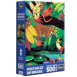 QUEBRA CABEÇA NANO BRASIL NATUREZA POSTAIS DO MUNDO 500 PEÇAS PEQUENA TOYSTER PUZZLE PAISAGEM ANIMAL