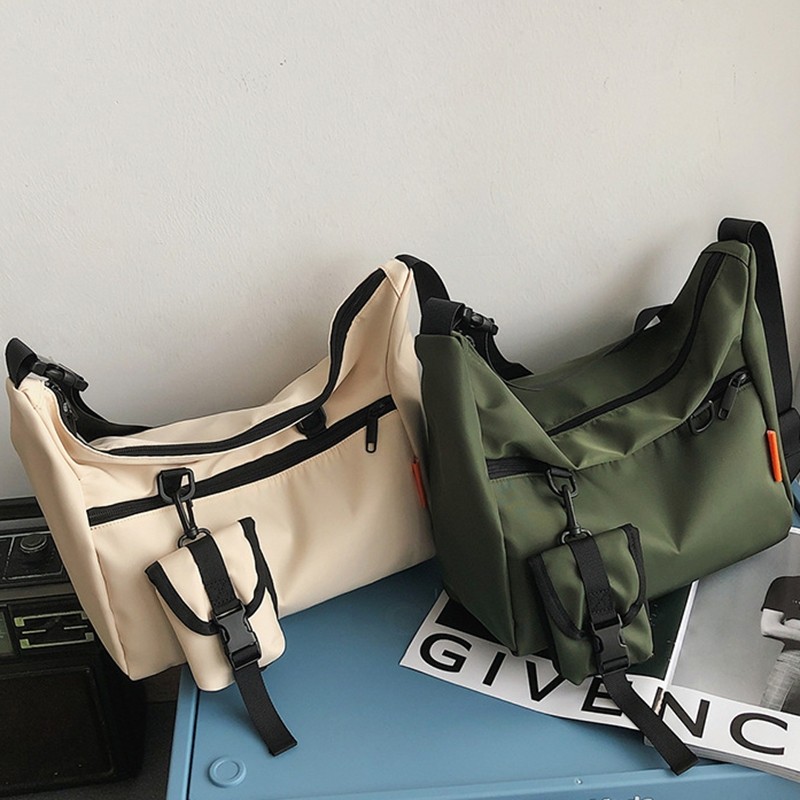 Bolsa Tiracolo Unissex Estilo Japonês Workwear – Grande Capacidade e Funcional em Oferta na Shopee