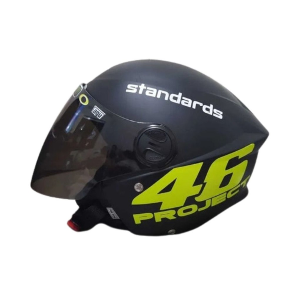 capacete new liberty thee preto fosco viseira fumê PROJECT 46
